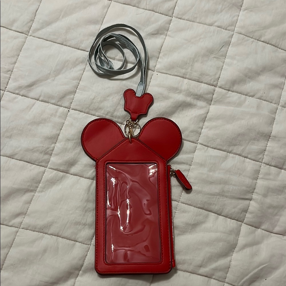 Red Mouse Ear Phone Pouch